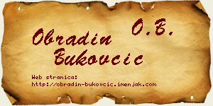 Obradin Bukovčić vizit kartica